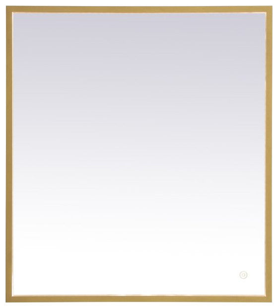 Modern Brass Led Mirror