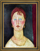 Amedeo Modigliani The Singer from Nice - 21" x 28" Framed Premium Canvas Print