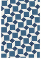 Retro Nova Area Rug, Blue, 3'x5'