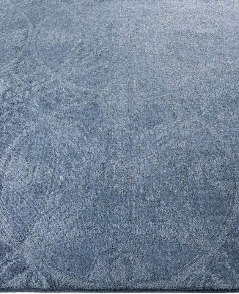 Overdyed One-of-a-Kind Hand-Knotted Area Rug Gray, 4' 3" x 12' 0"