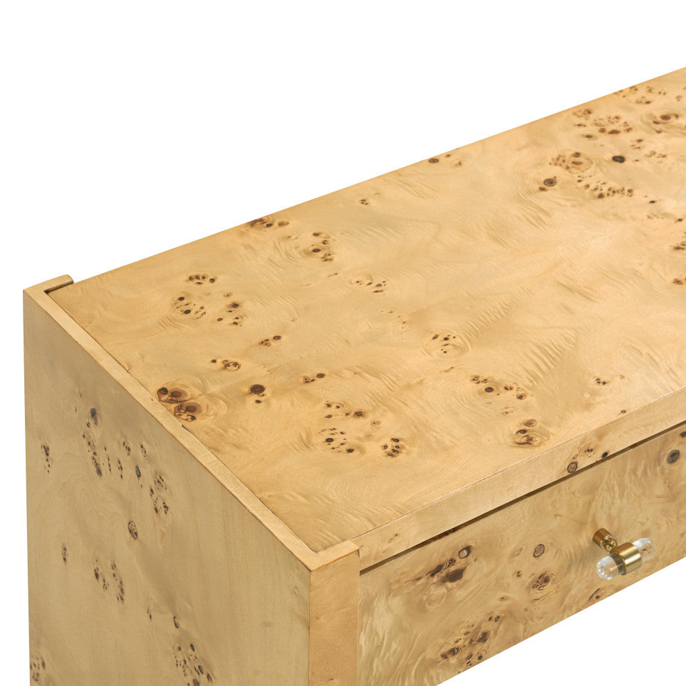 Brandyss Burl Console Table, Natural Burl