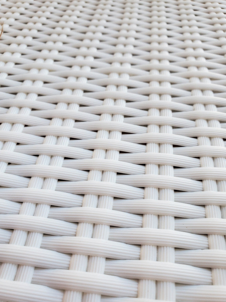 Teak Wood Paris Outdoor Patio Lounge and Dining Chair, White