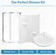 OVE Decors Breeze 38 in. Shower Kit w/ Walls,Base,Clear and Chrome Finish