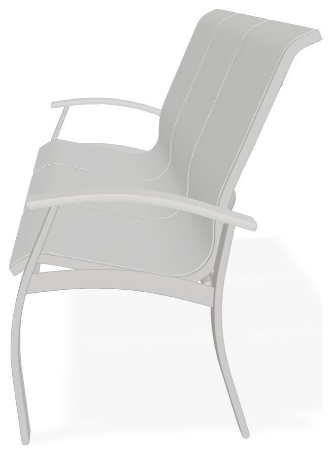 Belle Isle Sling 3-Seat Outdoor Sofa, White/Snow
