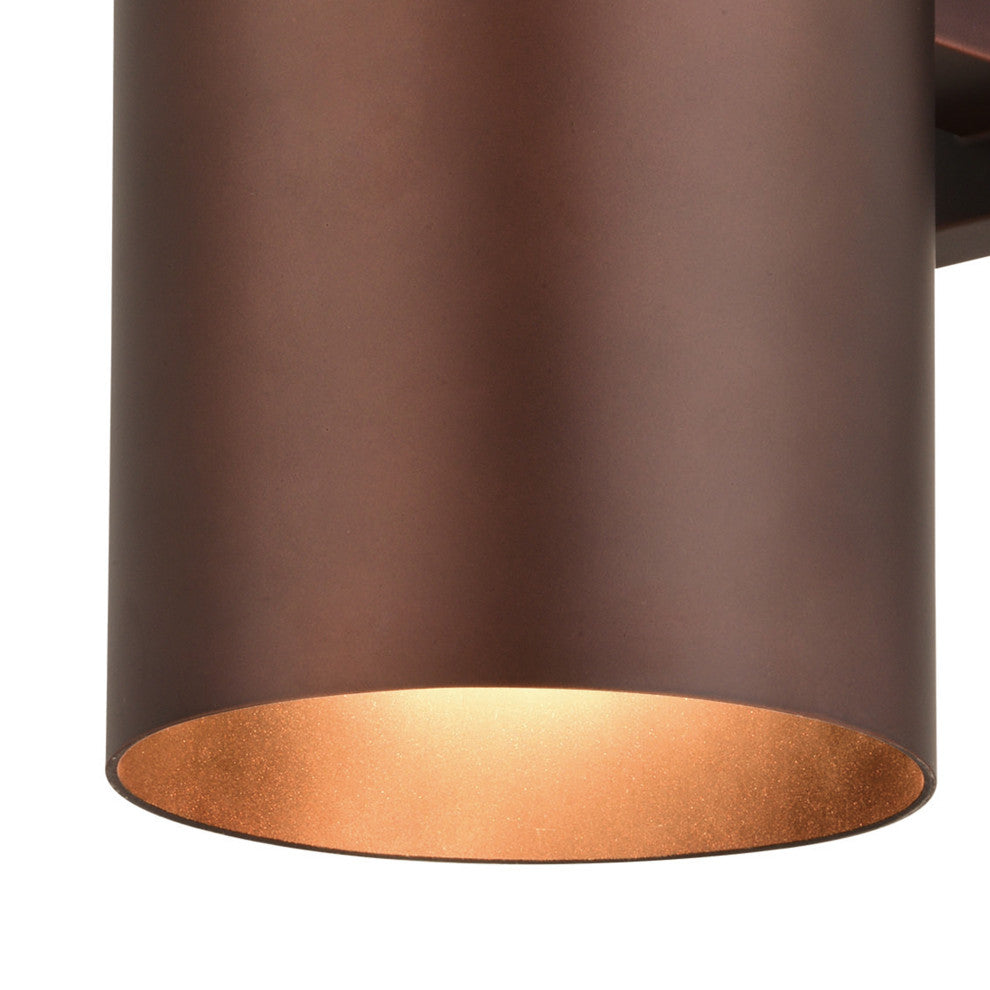 Chiasso 5" Outdoor Wall Light, Bronze
