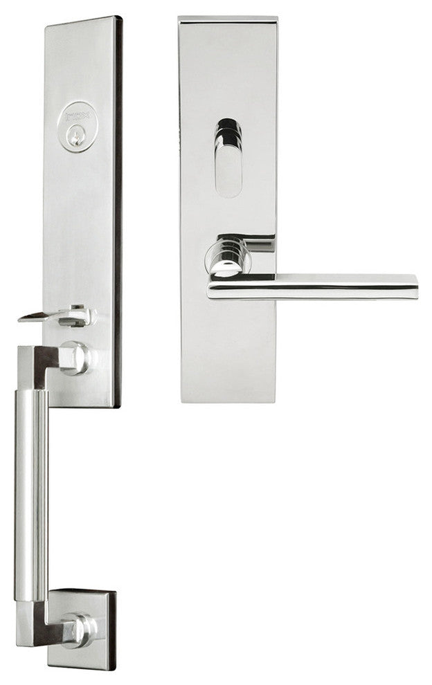Sunrise Lever, Mortise Entry Handle set, RHR, Polished Stainless Steel