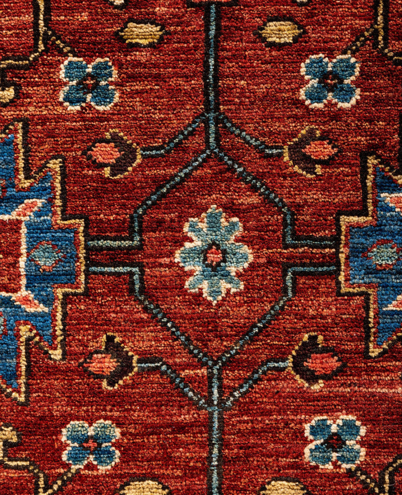Serapi One-of-a-Kind Hand-Knotted Area Rug Red, 6'0" x 9'0"