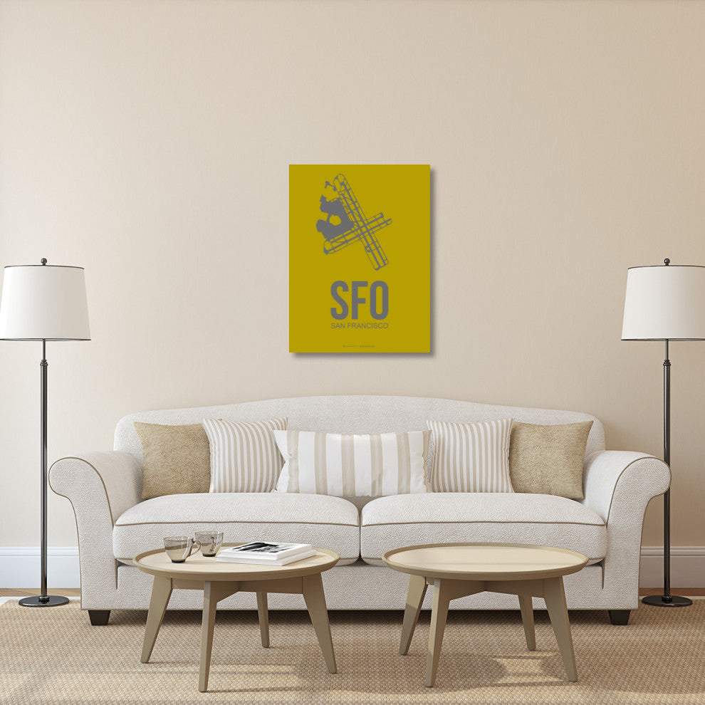 "SFO San Francisco Poster 3" Fine Art Print