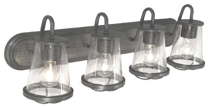 Darby 4-Light Bath Bar, Weathered Iron