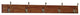 5 Hook Coat Rack, Light Oak, Medium Oak/Nickel