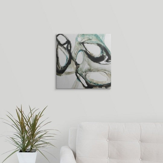 "Paleo IV" Canvas Art, 16"x16"x1.25"