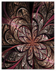 "Glowing Large Fractal Flower Design" Metal Wall Art, 3 Panels, 28"x36"