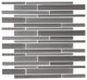 12"x12" Taupe Gray Glass Strip Mosaic