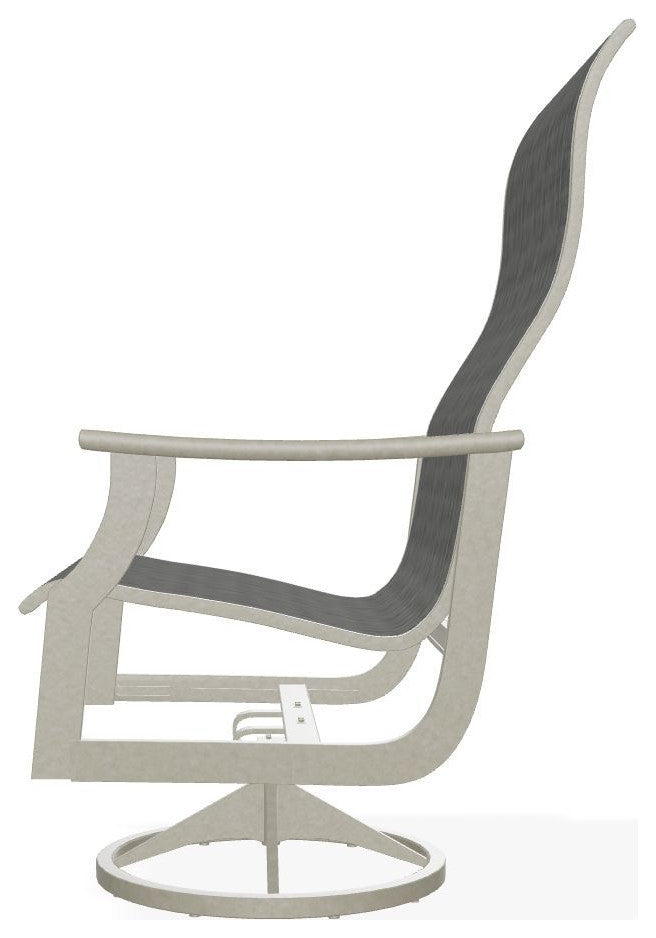 St. Catherine Sling Outdoor Supreme Swivel Rocker, Anchor/Storm
