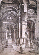 Donato Bramante Interior of a Church - 18" x 27" Premium Canvas Print