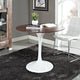 Modern Contemporary Kitchen 36" Walnut Dining Table White
