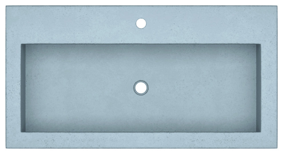 Trough 3619 Bathroom Sink, Ocean, Single Faucet Cutout