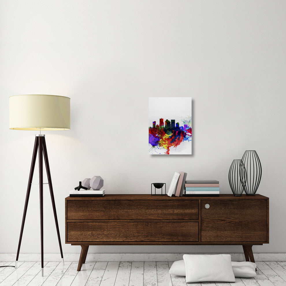 "Phoenix Watercolor Skyline 2" Fine Art Print