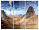 "Mountain Scenery Panorama" Photo Metal Wall Art, 3 Panels, 36"x28"