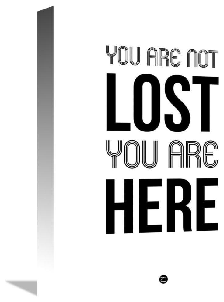 "You Are Not Lost Poster White" Fine Art Print