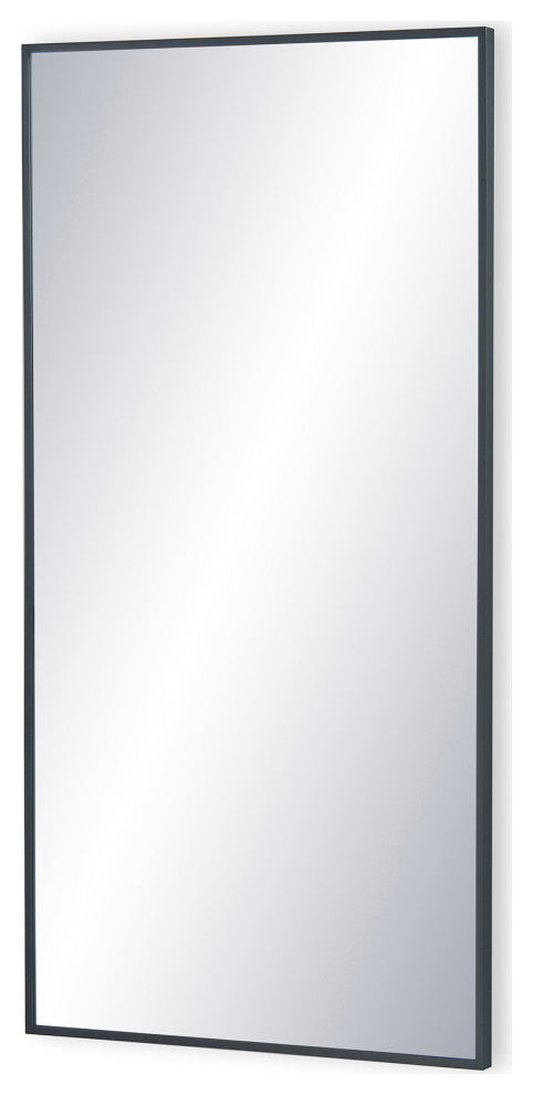 18"x36" Metal Frame Shatterproof Wall Mount Mirror FM1-1836, Matte Black