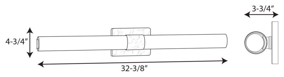 Blanco LED Collection Satin Brass 32" LED Linear Bath