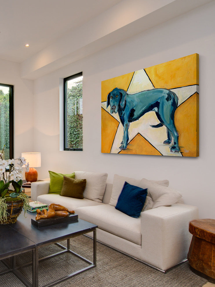 "Star Dog" Painting Print on Canvas by Tori Campisi