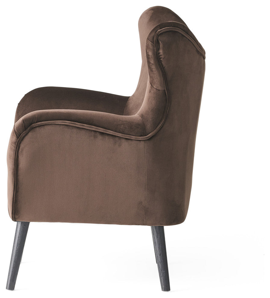GDF Studio Danielle Brown Velvet Arm Chair