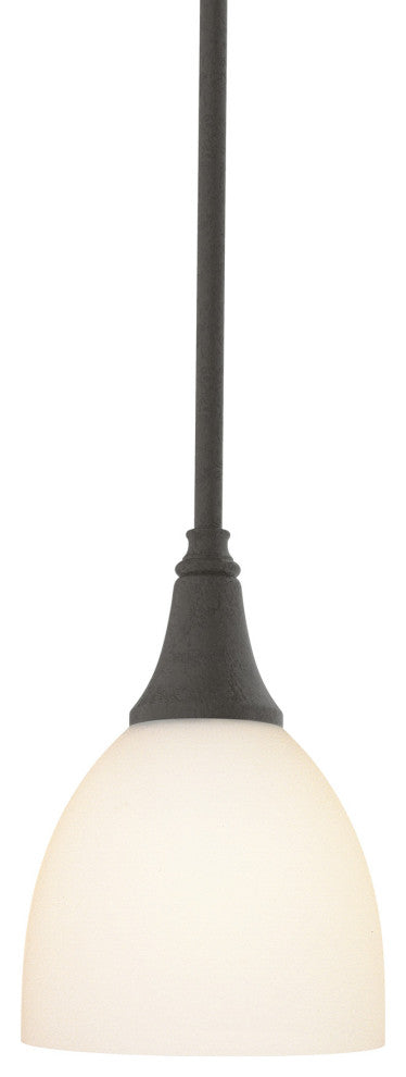 Trumpet Mini Pendant, Dark Smoke, Opal Glass