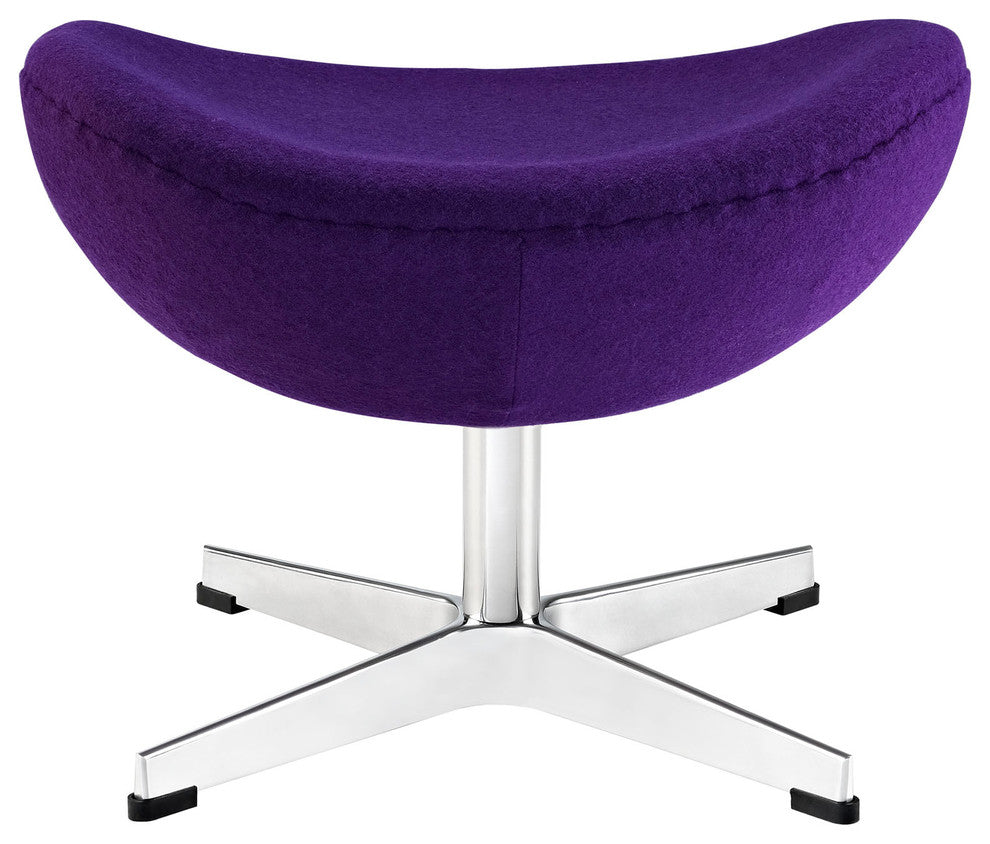 Modern Contemporary Living Room Wool Ottoman Purple