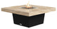 Square Fire Pit Table, 48x48, Chat Height, Propane, So Cal Special Top, Black