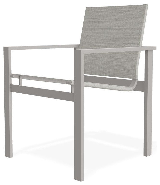 Tribeca Sling Outdoor Stackable Armchair, Deacon/Warm Gray