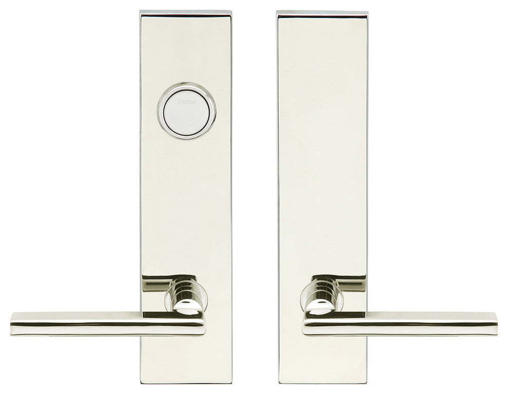 Sunrise Lever, Tubular Dummy Entry With Dummy Cylinder, Polished Stainless Steel