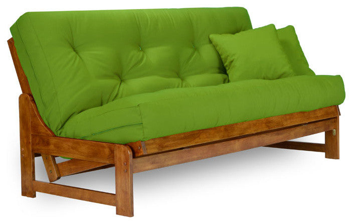 Arden Futon Frame Only, Solid Hardwood, Queen