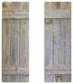 Farmhouse Decorative Shutters, Set of 2, Natural