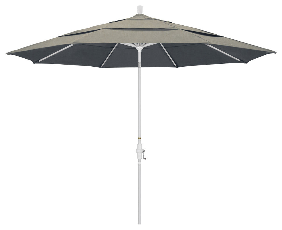 11' Aluminum Umbrella Collar Tilt Matted White, Spectrum Dove