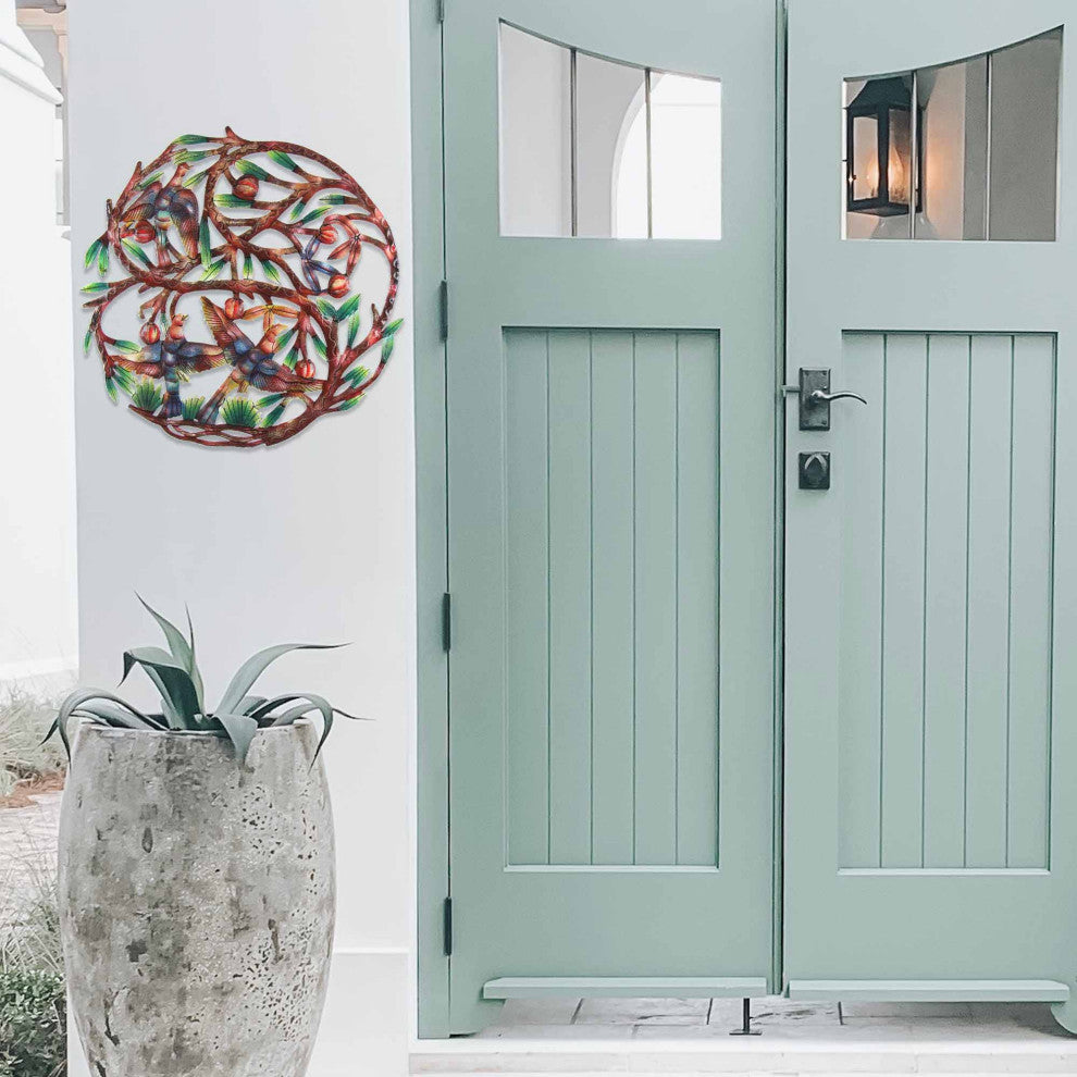 Tree of Life Handpainted Recycled Metal Wall Art