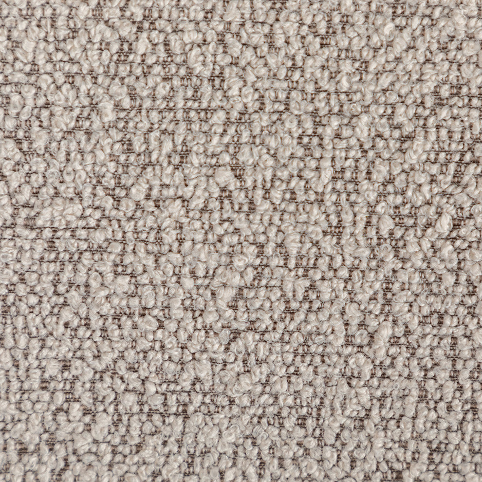 34" Wide Boucle Upholstered Swivel Armchair, Taupe