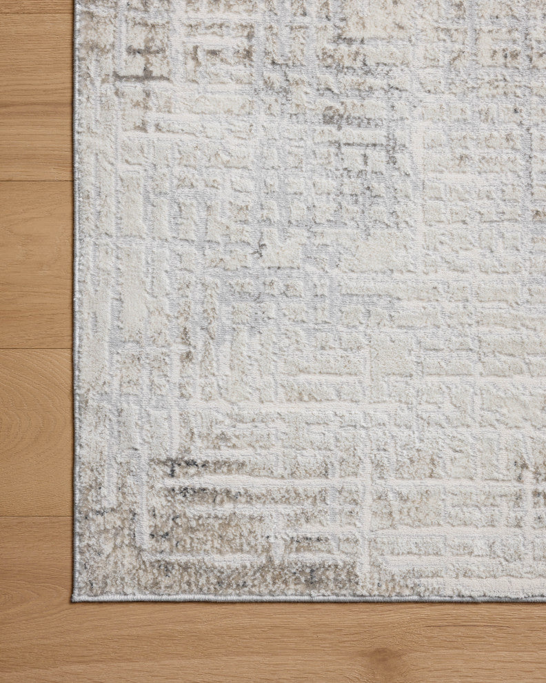 Loloi Hollis Ivory / Stone 2'-7" x 8'-0" Runner Rug