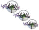 White Round Wall Contemporary, Set of 3