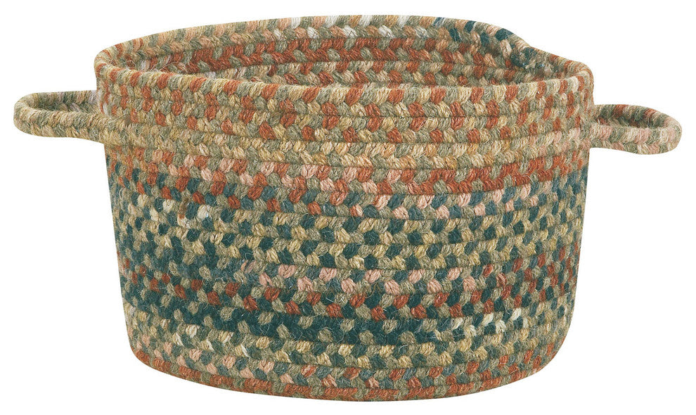 Manchester Braided Basket, Brown Hues, 16"x16"x9"