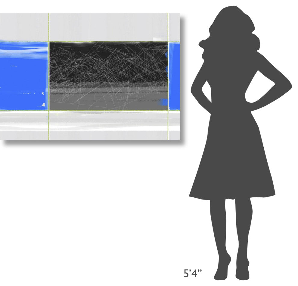 "Abstract Blue And Grey" Fine Art Print