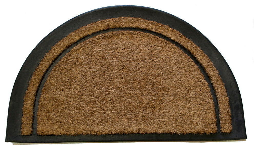 York Half Round Coir Brush Mat