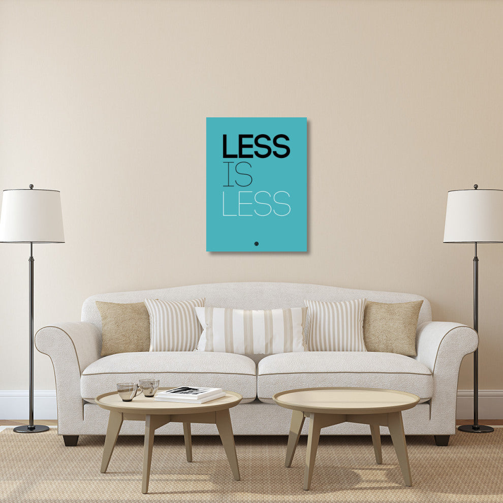 "Less Is Less Poster Blue" Fine Art Print