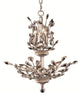 Elegant Orchid Dining Room Light, Chrome Finish With Royal Cut Crystal