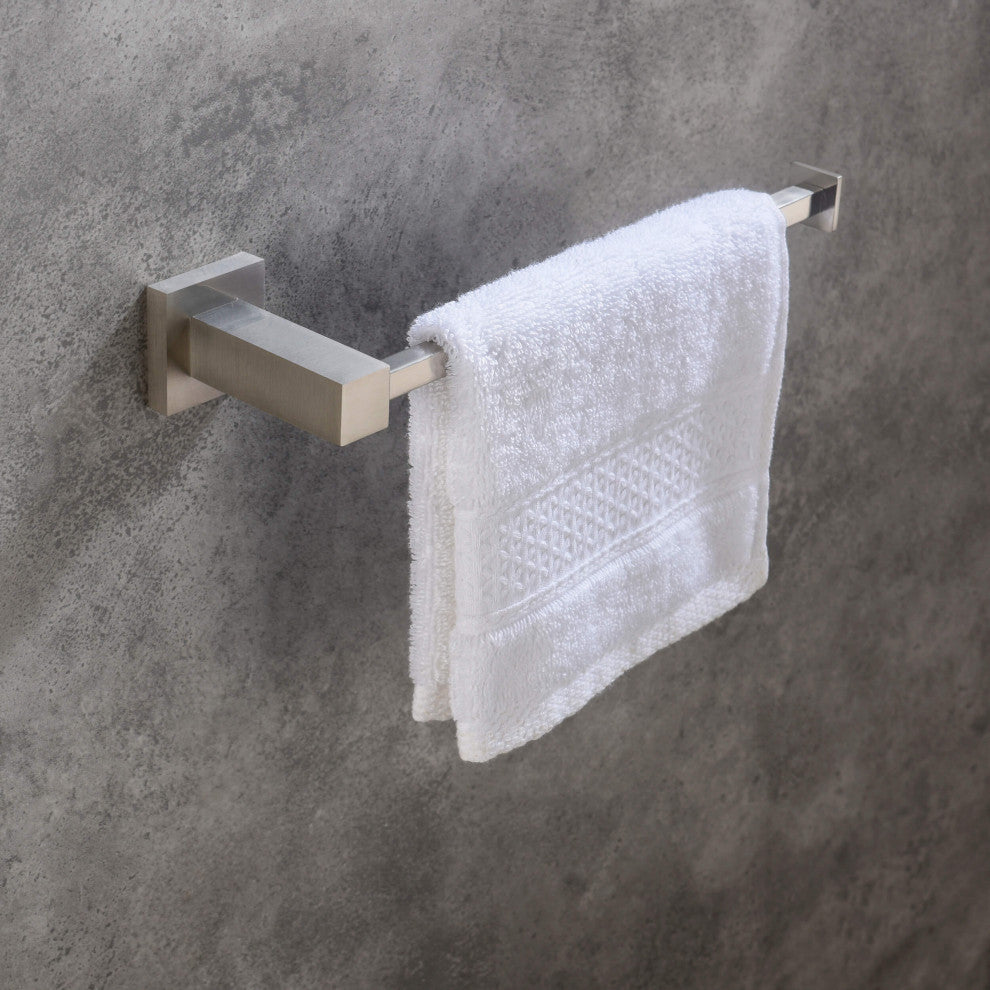 Cube 2-Piece Bathroom Hardware Set, Brushed Nickel