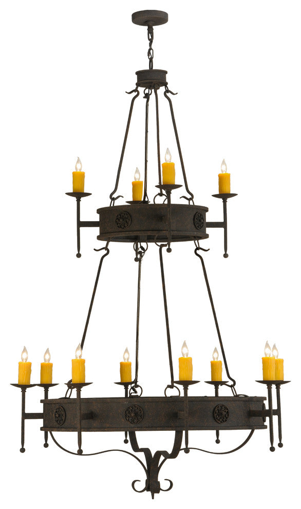 48W Lorenzo 12 LT Two Tier Chandelier