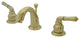 Kingston Brass Widespread Bathroom Faucet With Retail Pop-Up, Polished Brass