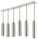 Brushed Nickel Mid Century Modern, Urban, Scandinavian Linear Pendant