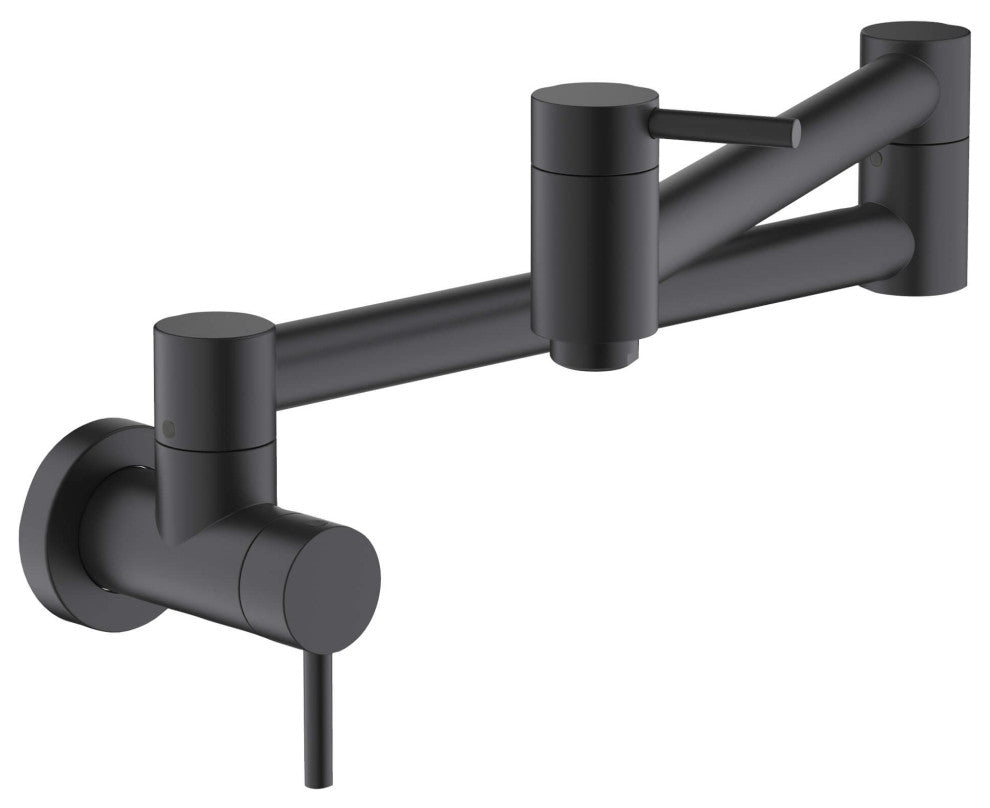 Circular Pot Filler, Matte Black
